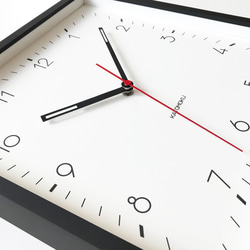 KATOMOKU Square clock 3 ブラック km-114BLRC 電波時計 6枚目の画像