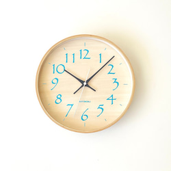 KATOMOKU plywood clock 21 ライトブルー km-120LBRC 電波時計 掛け時計 連続秒針 4枚目の画像