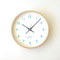 KATOMOKU plywood clock 22 ライトブルー km-121LBRC 電波時計 掛け時計 連続秒針 4枚目の画像