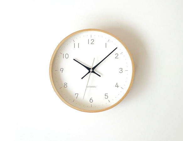 KATOMOKU plywood clock 22 ブラック km-121BLRC 電波時計 掛け時計 連続秒針 4枚目の画像