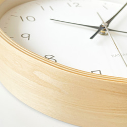 KATOMOKU plywood clock 22 ブラック km-121BLRC 電波時計 掛け時計 連続秒針 6枚目の画像