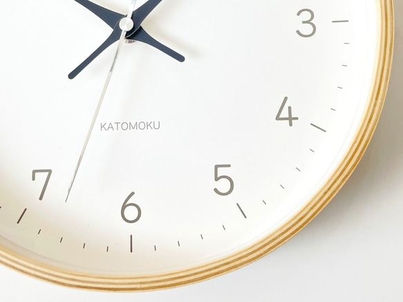 KATOMOKU plywood clock 22 ブラック km-121BLRC 電波時計 掛け時計 連続秒針 7枚目の画像