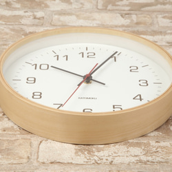 KATOMOKU plywood wall clock 4 km-44N ナチュラル 4枚目の画像