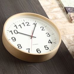 KATOMOKU plywood wall clock 2　Lサイズ　φ304mm 1枚目の画像