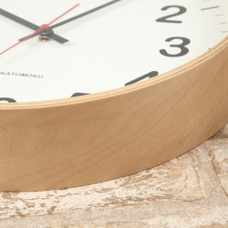 KATOMOKU plywood wall clock 2　Lサイズ　φ304mm 3枚目の画像