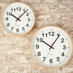 KATOMOKU plywood wall clock 2　Lサイズ　φ304mm 4枚目の画像