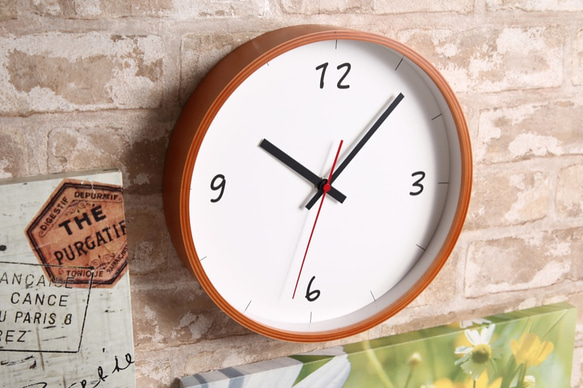 KATOMOKU plywood wall clock 6 km-52LB 1枚目の画像