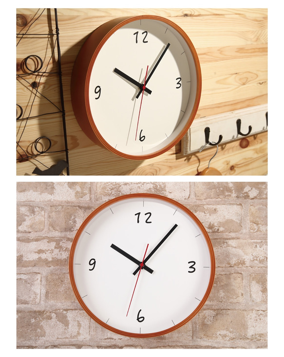 KATOMOKU plywood wall clock 6 km-52LB 7枚目の画像