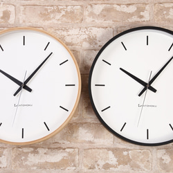 KATOMOKU plywood wall clock 5 電波時計 連続秒針 km-49NRC 5枚目の画像