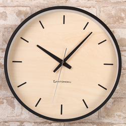 KATOMOKU plywood wall clock 5 電波時計 連続秒針 km-50BRC 3枚目の画像