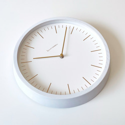 KATOMOKU muku clock 6 ホワイト km-59WRC 電波時計 掛け時計 5枚目の画像