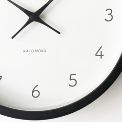 KATOMOKU muku clock 7 ブラック km-60BKRC 電波時計 掛け時計 5枚目の画像