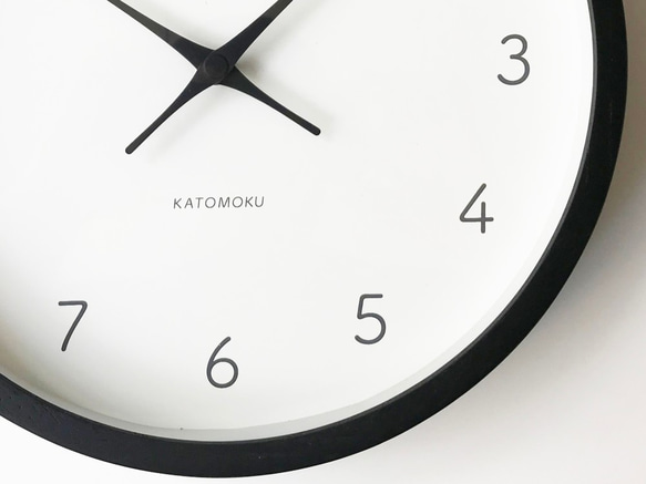KATOMOKU muku clock 7 ブラック km-60BKRC 電波時計 掛け時計 5枚目の画像