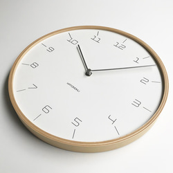 KATOMOKU plywood clock 7 ナチュラル km-71N 5枚目の画像