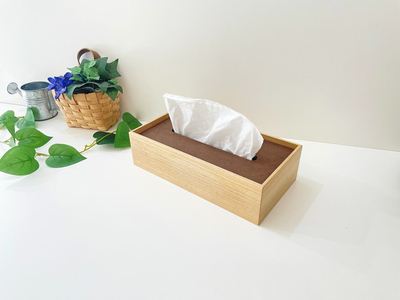 KATOMOKU 紙巾盒 自然色 km-66N 桐木 第1張的照片