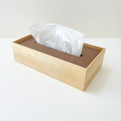 KATOMOKU 紙巾盒 自然色 km-66N 桐木 第5張的照片
