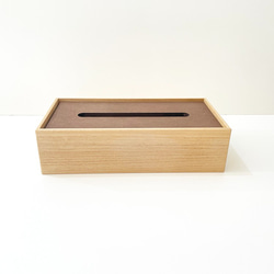 KATOMOKU 紙巾盒 自然色 km-66N 桐木 第6張的照片
