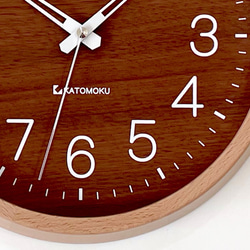KATOMOKU muku clock 2 km-73 ウォールナット文字盤 電波時計 8枚目の画像