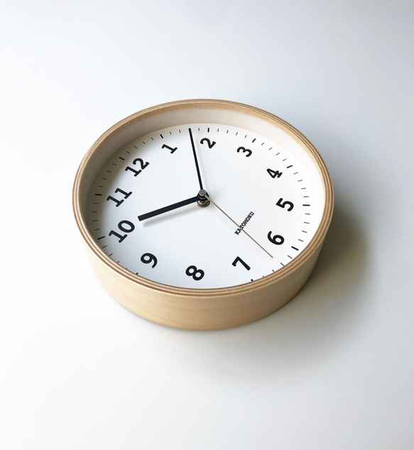 KATOMOKU plywood clock 13 ナチュラル km-84NRC 電波時計 5枚目の画像