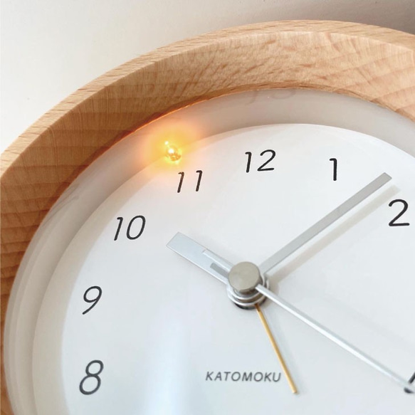 KATOMOKU alarm clock 6 ナチュラル km-89N 置き時計 目覚まし時計 6枚目の画像