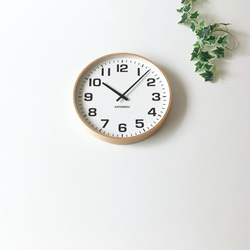 KATOMOKU plywood clock 15 km-92NRC ナチュラル 電波時計 2枚目の画像