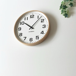 KATOMOKU plywood clock 15 km-92NRC ナチュラル 電波時計 3枚目の画像