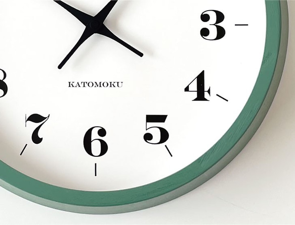 KATOMOKU muku clock 12 グリーン km-97GRC 電波時計 6枚目の画像