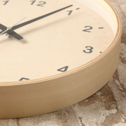 KATOMOKU plywood wall clock ナチュラル 電波時計 連続秒針 km-34LRC φ304mm 2枚目の画像