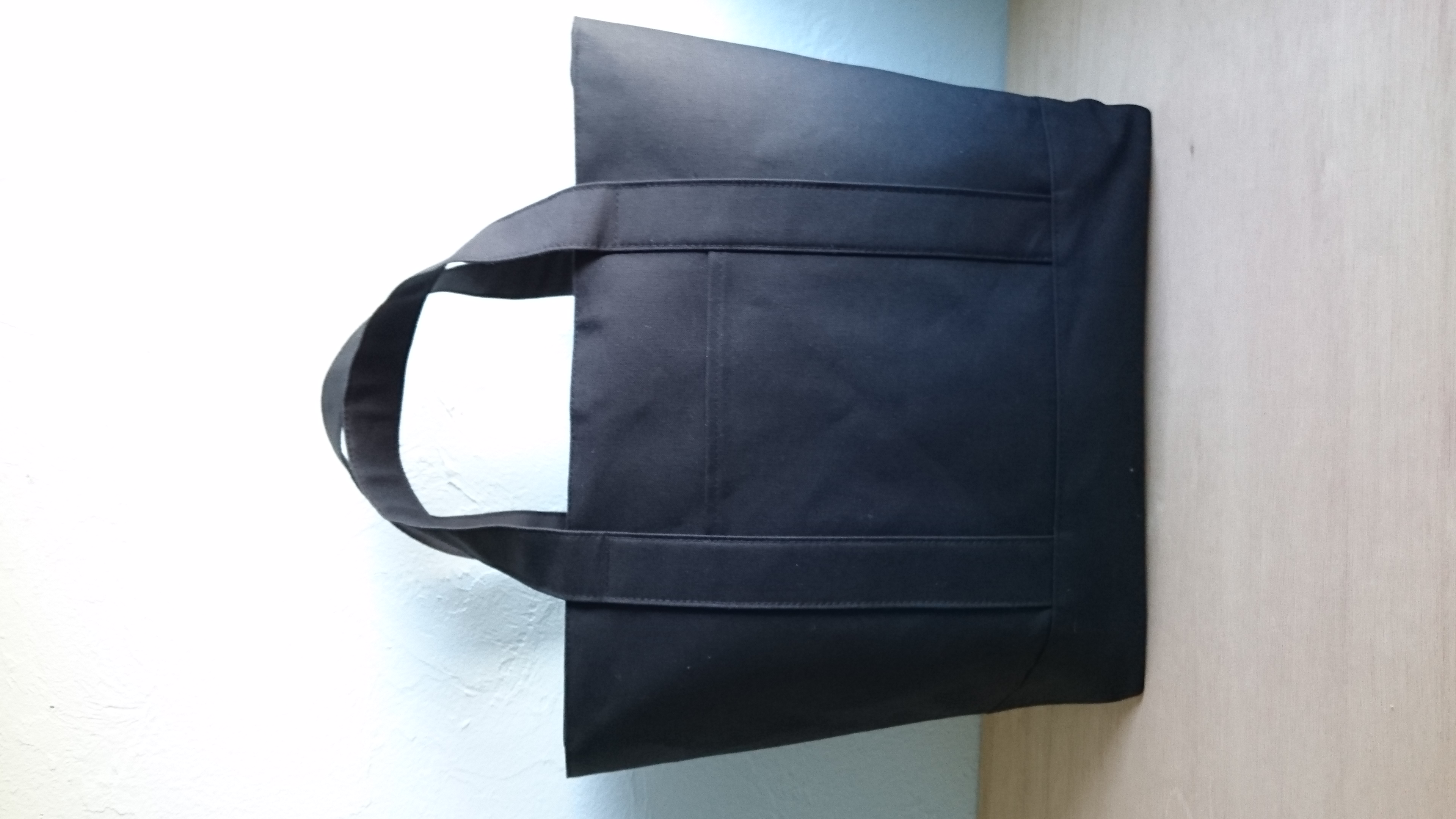 13【フルオーダー可★帆布ベーシックトート】BIGサイズ  オールブラック帆布 内布 黒のトート