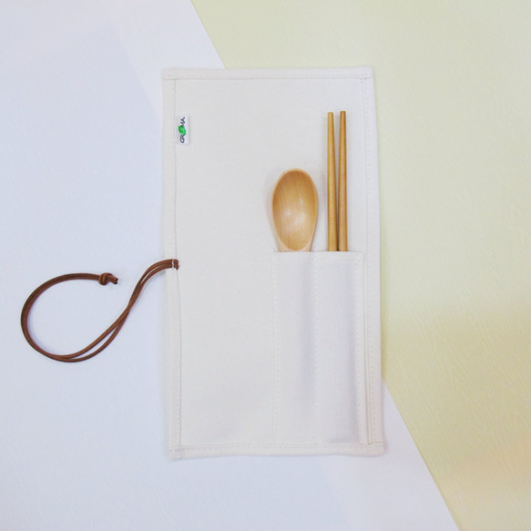 婚禮小物-帆布環保餐具收納套-含筷子湯匙-LOVE愛 第4張的照片