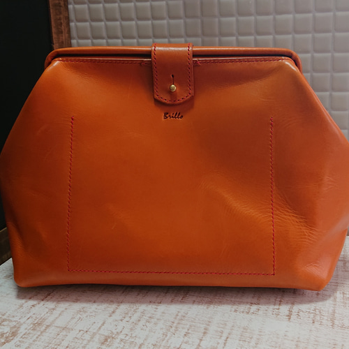 送料無料】栃木レザー カジュアルダレス 3WAYバッグ オレンジ トート