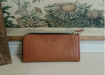 栃木レザー　L字ファスナーロングウォレット ライトブラウン