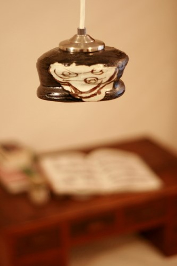 黒織部のひしゃげたランプセード　６５ 2枚目の画像