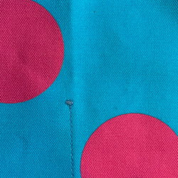 フラメンコ　シューズケース　水色地にピンクの水玉模様 4枚目の画像