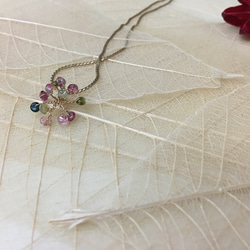 紫陽花ネックレス トルマリン 3枚目の画像