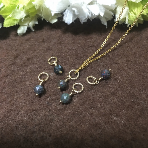 14K ブラックオパール ペンダントトップ チャーム 再販】【14kgf】【自由の象徴・心に希望を与える】天然色