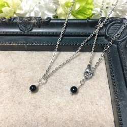 14kgf 】【魅惑の輝き】10㎜ブラックラブラドライトのネックレス45