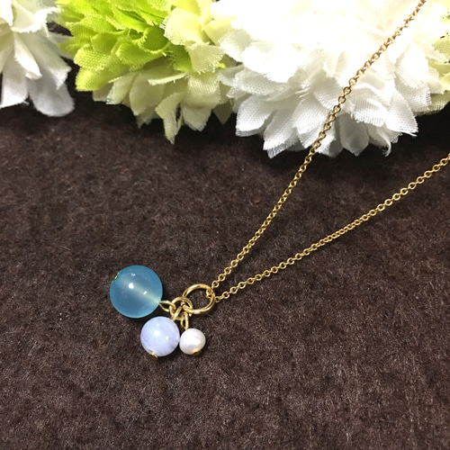 再販2】【対人関係のお守り】シーブルーカルセドニーとブルーレース