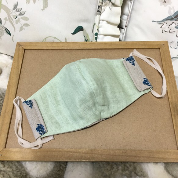 【再販】てづくり内側無地ダブルガーゼの立体マスク 2枚目の画像