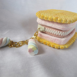 日本のクレイ - クリームクッキー財布（文字、アイスクリームの味をカスタマイズすることができます） 4枚目の画像