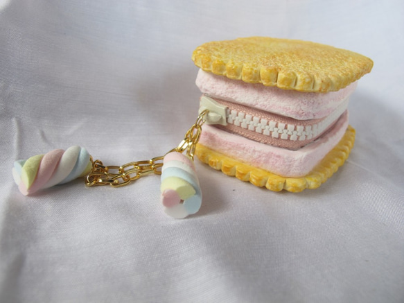 日本のクレイ - クリームクッキー財布（文字、アイスクリームの味をカスタマイズすることができます） 4枚目の画像