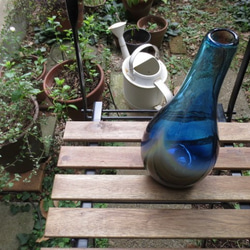 ボトル花器：青いオーロラ 3枚目の画像