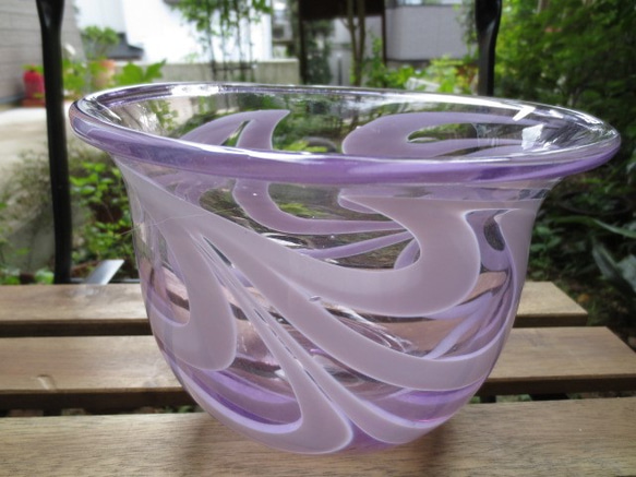ガラス器：紫風羽 2枚目の画像