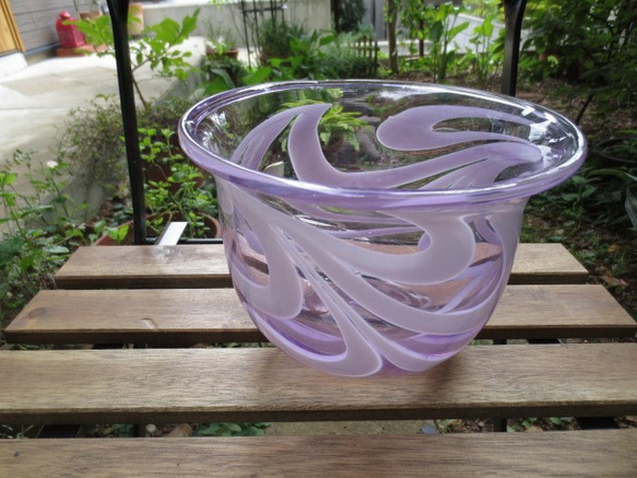 ガラス器：紫風羽 1枚目の画像