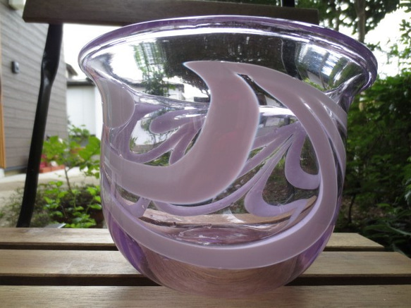 ガラス器：紫風羽 3枚目の画像