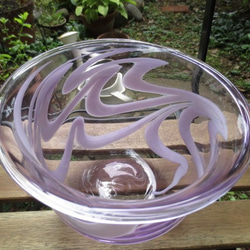 ガラス器：紫風羽 5枚目の画像
