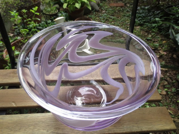 ガラス器：紫風羽 5枚目の画像