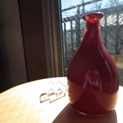 ボトル花器：紅鳶 2枚目の画像