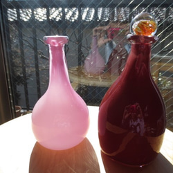 ボトル花器：紅鳶 3枚目の画像