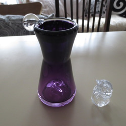 ガラス花器：紫光花 2枚目の画像